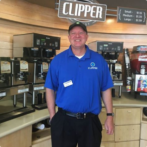Clipper employee in Clipper store